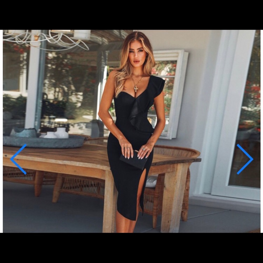 Black one shoulder dress brand new